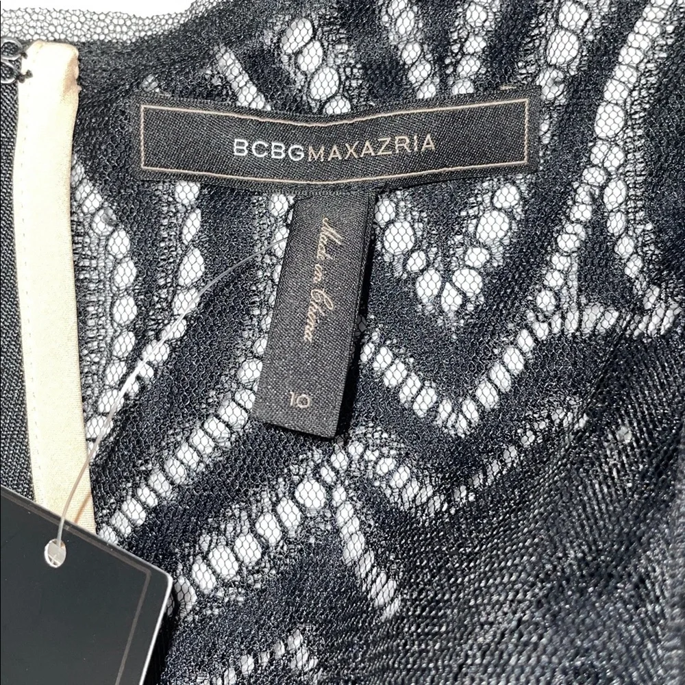 BCBG MAX AZRIA SLEEVELESS BLACK TIERED LACE COCKTAIL DRESS FTL-03-118 - Picture 10 of 10